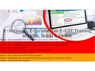 Accounting Course in Delhi [GST Update 2024] by SLA Accounting Institute, Taxation , SAP FICO for 100% Job] in HDFC Bank.