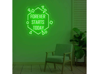 Brighten Your Special Day with a 'Forever Starts Today' Neon Sign