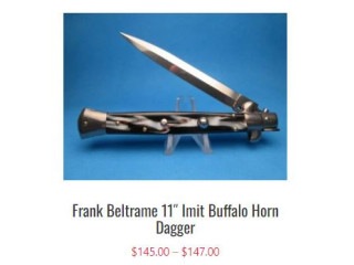 Find the 11 Frank Beltrame Italian Stiletto Switchblades that are handmade in Italy