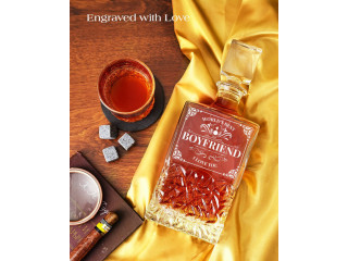 Elevate His Spirits with Kollea 27 Oz Whiskey Decanter Set - Ideal Anniversary & Valentine's Gift!